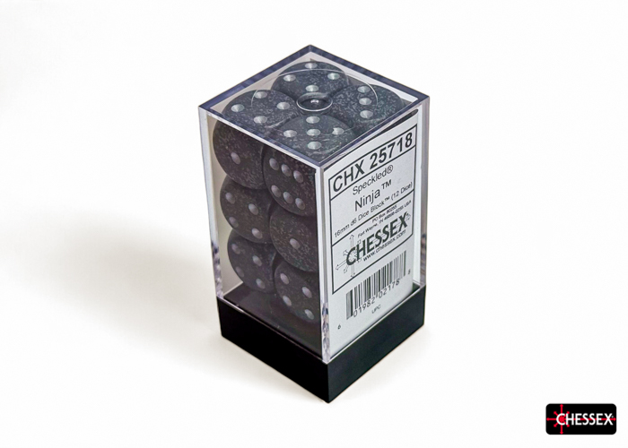 Dice: Chessex - Speckled - 16mm D6 (x12) - Ninja