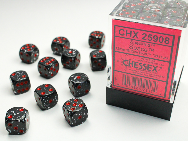 Dice: Chessex - Speckled - 12mm D6 (x36) - Space