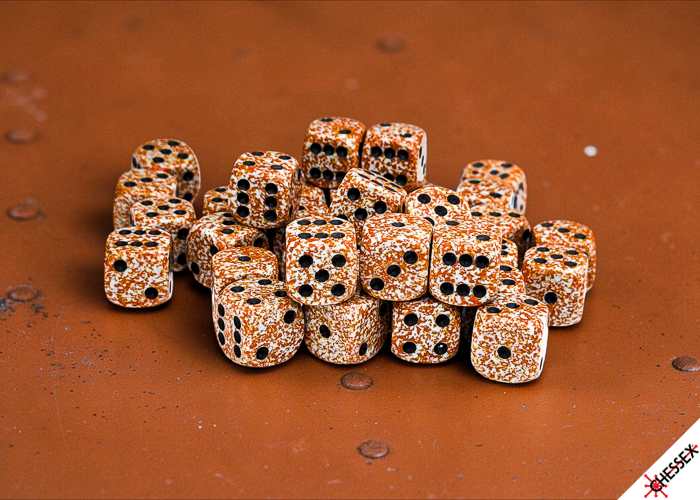 Dice: Chessex - Speckled - 12mm D6 (x36) - Rust