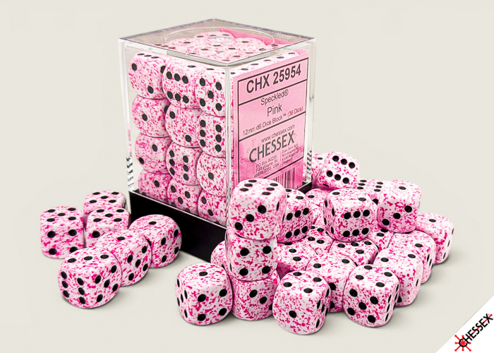 Dice: Chessex - Speckled - 12mm D6 (x36) - Pink