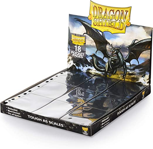 Card Pages: Dragon Shield - 18 Pocket (x50) Sideloaded- Glare