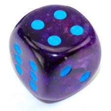 Dice: Chessex - Nebula, Luminary - 30mm D6 - Nocturnal/Blue