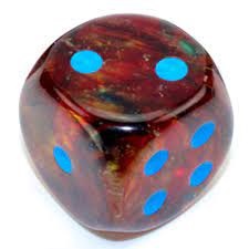 Dice: Chessex - Nebula, Luminary - 30mm D6 - Primary/Blue