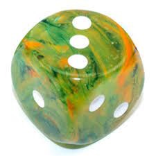 Dice: Chessex - Nebula, Luminary - 30mm D6 - Spring/White