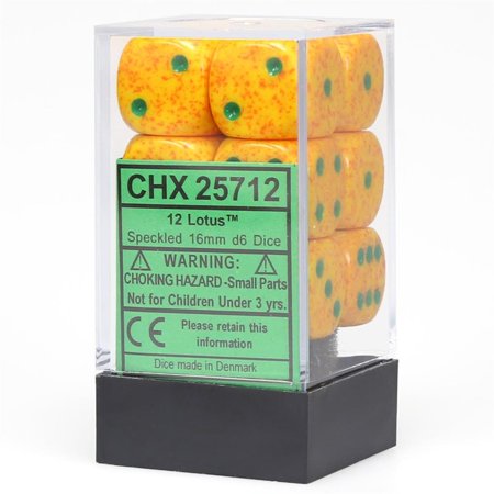 Dice: Chessex - Speckled - 16mm D6 (x12) - Lotus