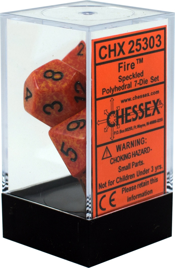 Dice: Chessex - Speckled - Poly Set (x7) - Fire
