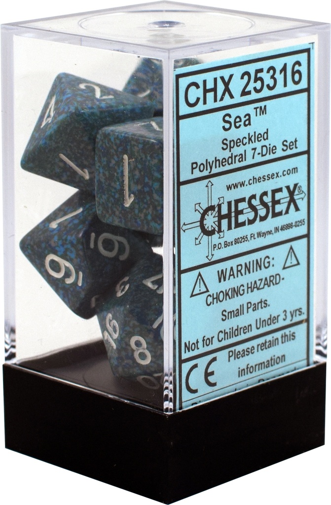 Dice: Chessex - Speckled - Poly Set (x7) - Sea