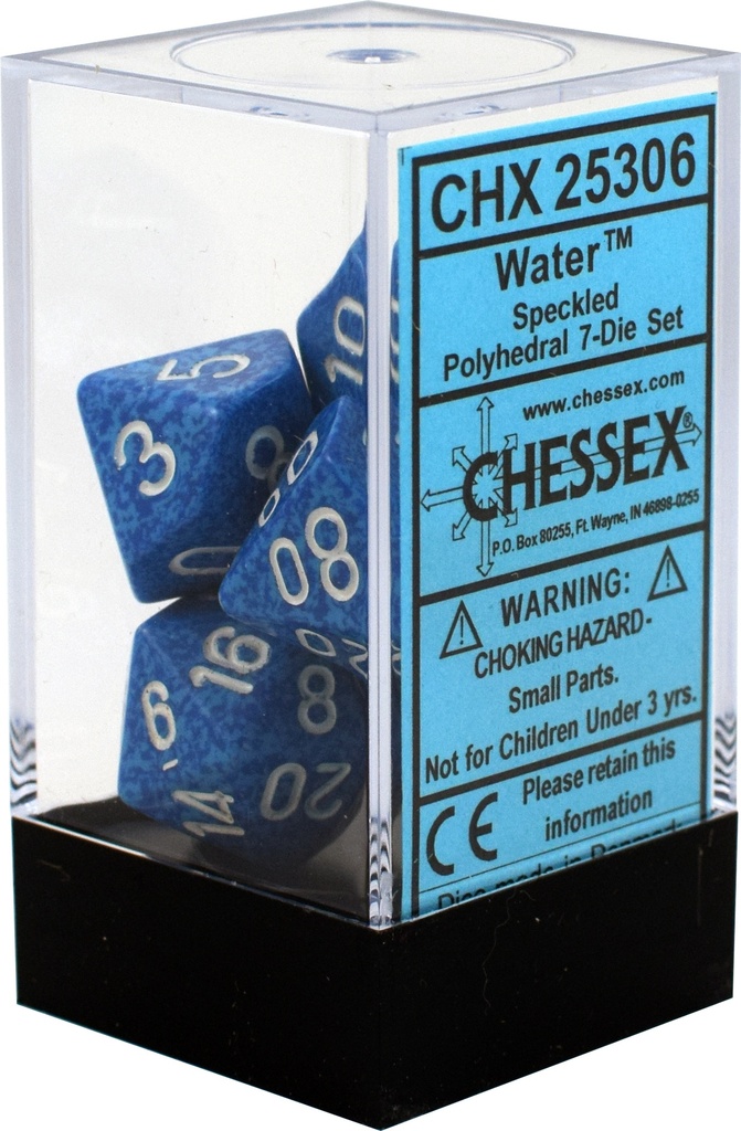 Dice: Chessex - Speckled - Poly Set (x7) - Water