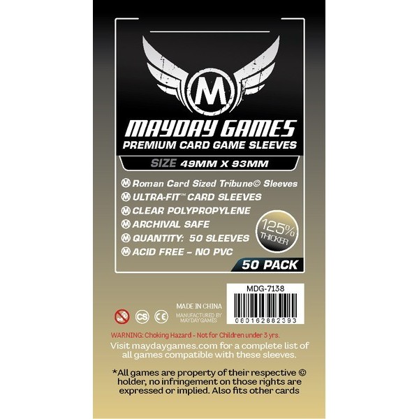 Sleeves: Mayday - Premium (x100) - Roman Tribune (49 x 93mm)