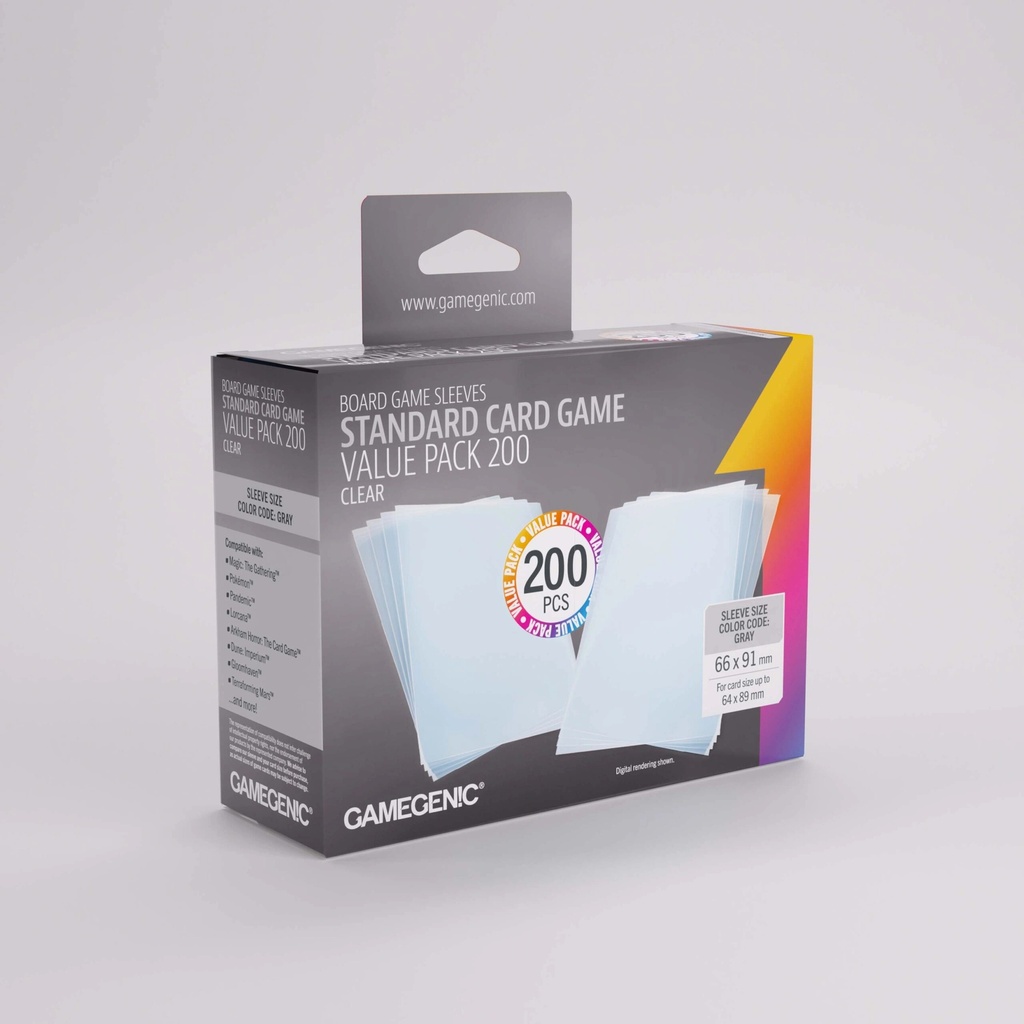 Sleeves: Gamegenic - Prime Board Game - Standard (66 x 91mm) - Value Pack (x200)