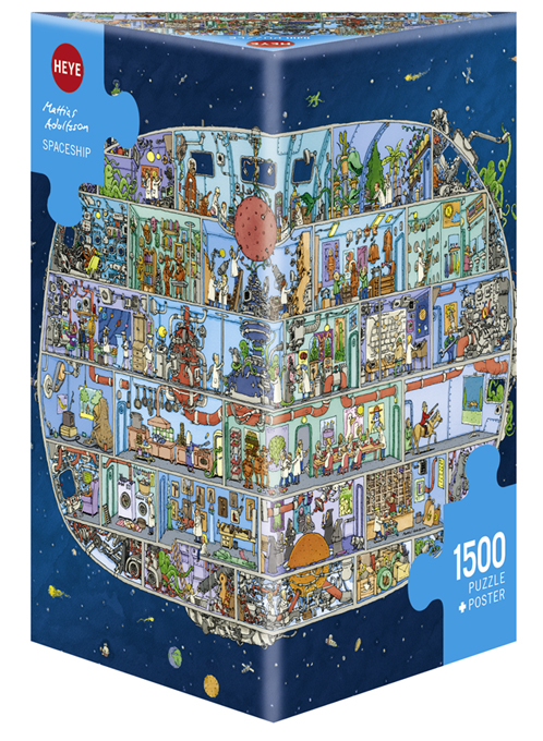 Jigsaw Puzzle: HEYE - Triangle: Adolfsson, Spaceship (1500 Pieces)