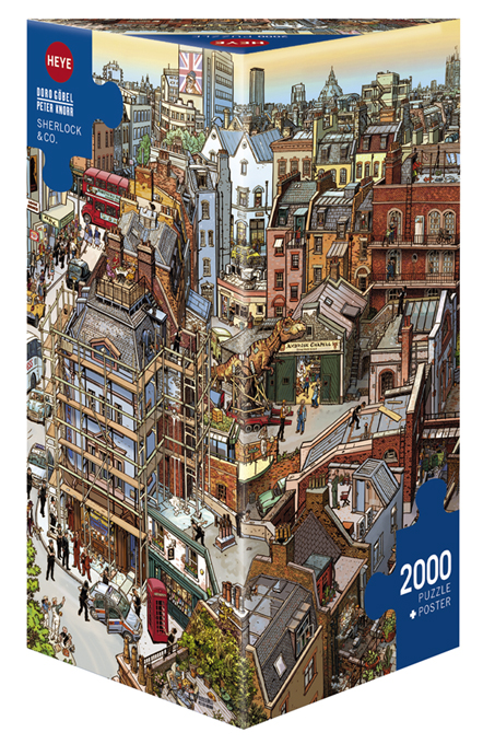Jigsaw Puzzle: HEYE - Triangle: Gobel & Knorr, Sherlock & Co. (2000 Pieces)