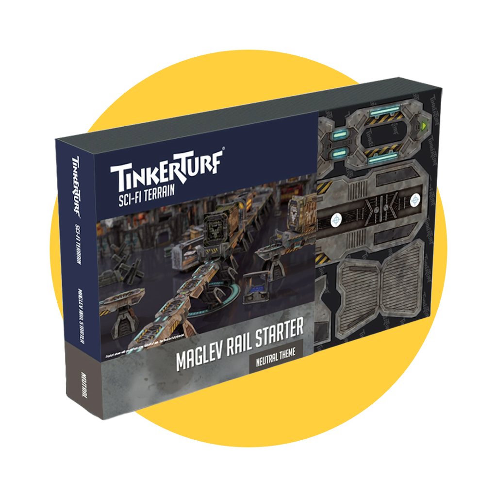 TinkerTurf Sci-Fi - MagLev Rail Starter: Neutral Theme