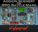 RPG Battle Mats: Add on Scenery Pack for Cyberpunk RED