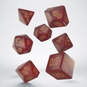Dice: Q-Workshop - Chillo Capybara - Poly Set (x7) - Red/Yellow 