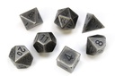 Dice: Chessex - Metal - Poly Set (x7) - Dark Metal