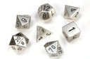 Dice: Chessex - Metal - Poly Set (x7) - Silver