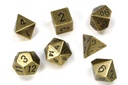 Dice: Chessex - Metal - Poly Set (x7) - Old Brass
