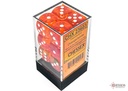 Dice: Chessex - Translucent - 16mm D6 (x12) - Orange/white