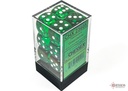 Dice: Chessex - Translucent - 16mm D6 (x12) - Green/white