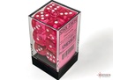 Dice: Chessex - Translucent - 16mm D6 (x12) - Pink/white