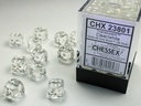 Dice: Chessex - Translucent - 12mm D6 (x36) - Clear/white