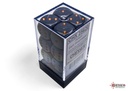 Dice: Chessex - Opaque - 16mm D6 (x12) - Dark Grey/copper