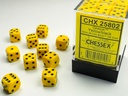 Dice: Chessex - Opaque - 12mm D6 (x36) - Yellow/black