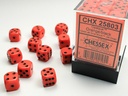 Dice: Chessex - Opaque - 12mm D6 (x36) - Orange/black