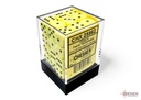 Dice: Chessex - Opaque - 12mm D6 (x36) - Pastel Yellow/black