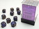 Dice: Chessex - Speckled - 12mm D6 (x36) - Golden Cobalt