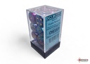 Dice: Chessex - Gemini - 16mm D6 (x12) - Purple-Teal/gold