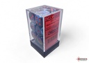 Dice: Chessex - Gemini - 16mm D6 (x12) - Black-Starlight/red