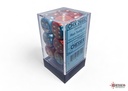 Dice: Chessex - Gemini - 16mm D6 (x12) - Red-Teal/gold