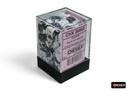 Dice: Chessex - Gemini - 12mm D6 (x36) - Black-White/pink