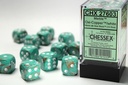 Dice: Chessex - Marble - 16mm D6 (x12) - Oxi-Copper/white
