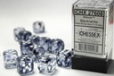 Dice: Chessex - Nebula - 16mm D6 (x12) - Black/white