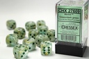 Dice: Chessex - Marble - 16mm D6 (x12) - Green/dark green