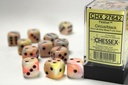 Dice: Chessex - Festive - 16mm D6 (x12) - Circus/black