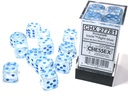 Dice: Chessex - Borealis, Luminary - 16mm D6 (x12) - Icicle/light blue