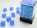 Dice: Chessex - Frosted - 12mm D6 (x36) - Blue/white