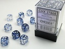 Dice: Chessex - Nebula - 12mm D6 (x36) - Black/white