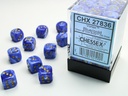 Dice: Chessex - Vortex - 12mm D6 (x36) - Blue/gold