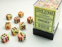 Dice: Chessex - Festive - 12mm D6 (x36) - Circus/black