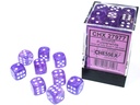 Dice: Chessex - Borealis, Luminary - 12mm D6 (x36) - Purple/white
