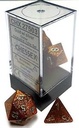 Dice: Chessex - Glitter - Poly Set (x7) - Gold/Silver
