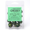 Dice: Chessex - Scarab - D10 Poly, Jade/Gold [x10] 