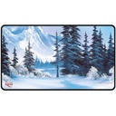 Playmat: Ultra PRO - Black Stiched - Bob Ross - Winter Paradise