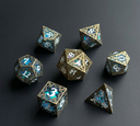 Dice: FeniksForge - Celestial Blue Metal Alloy Resin Poly (x7)
